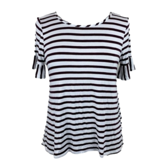 Green Envelope Tops - Green Envelope Los Angeles Black & White Short Sleeve Top (Sz M)